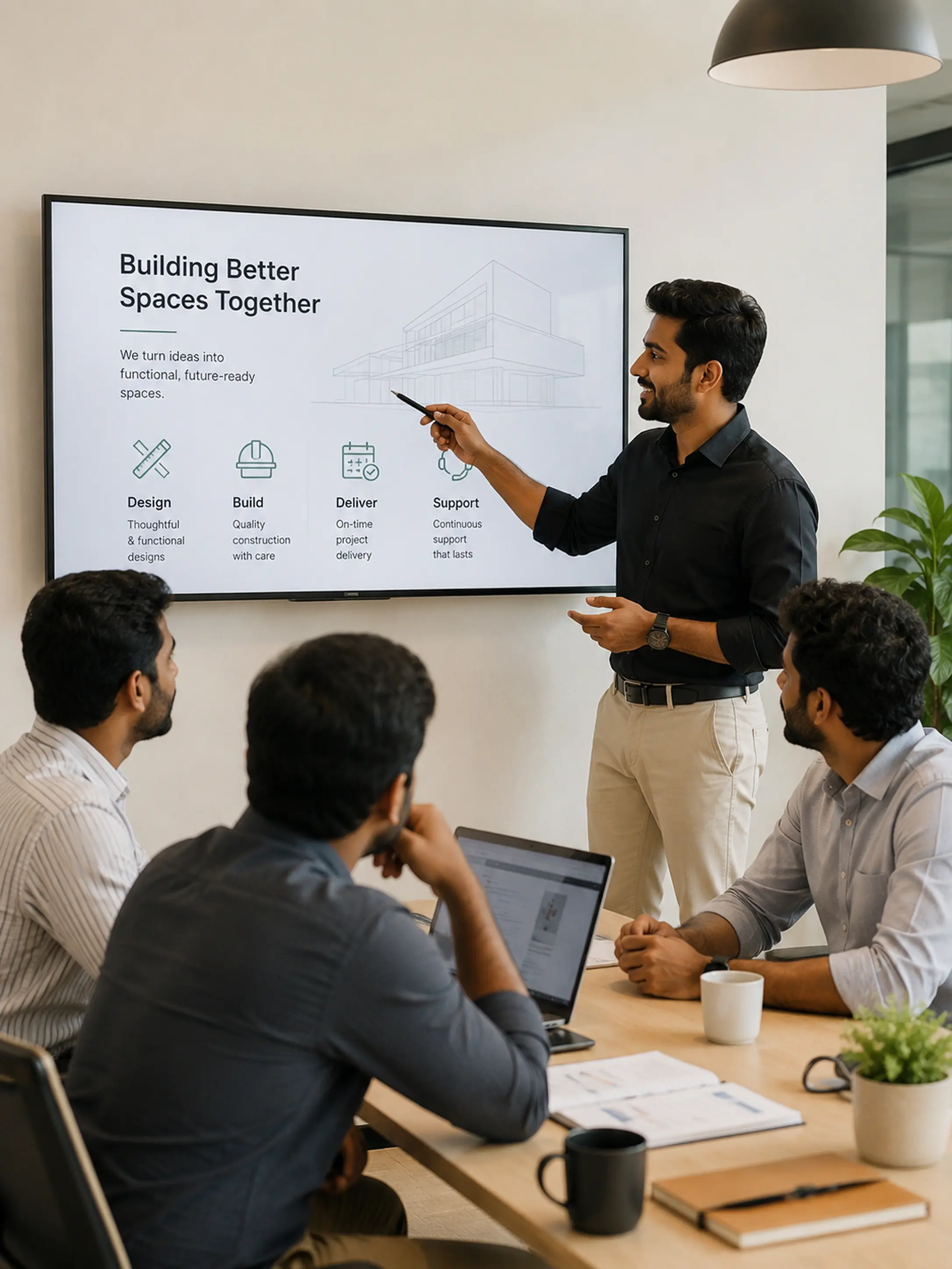 Indian strategy team collaborating around a connected customer journey