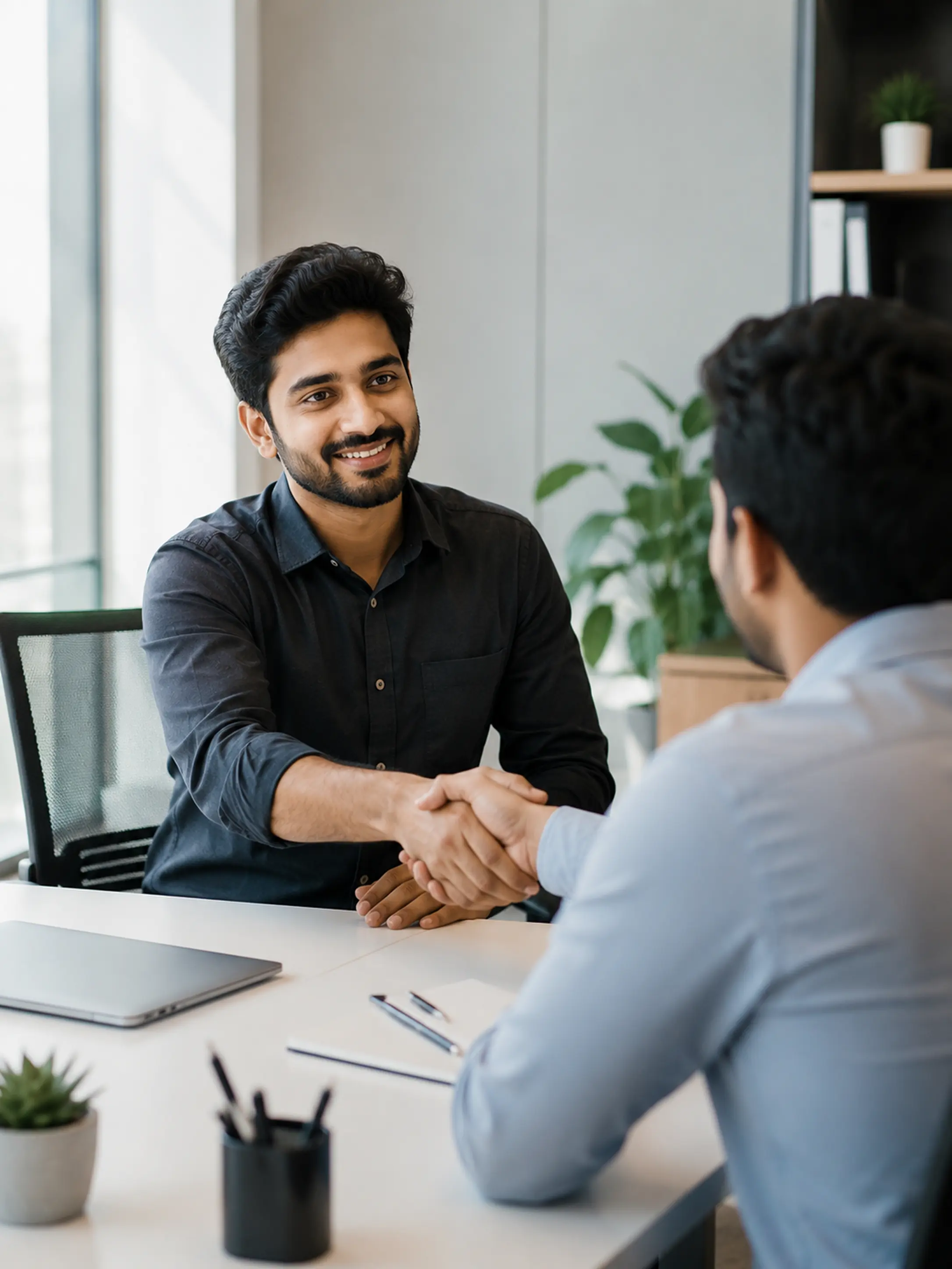 Indian business owner and strategist in a consultation